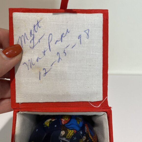 PIER ONE 1998 LI BIEN Reverse Hand Painted Christmas Ornament Three Wise Men Box - Picture 10 of 11